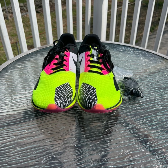 Size 10.5 Men Rival XC 6 Cross-Country Spikes Volt/Hyper Pink DX7999-700 - Picture 3 of 5